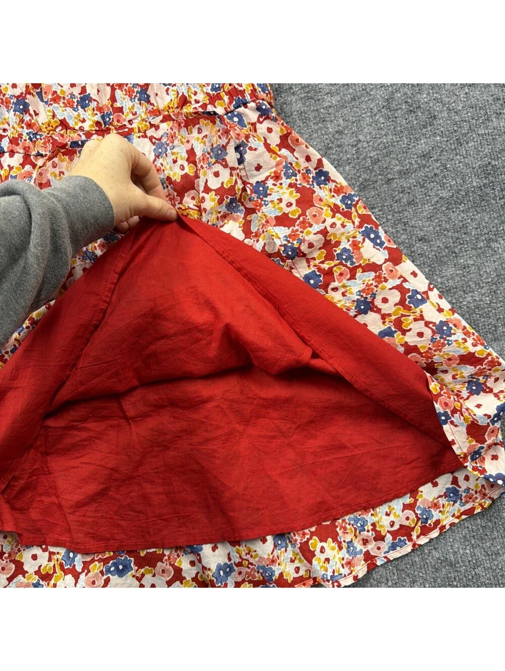Crewcuts by J Crew Girls Red Flower Dress Size 12